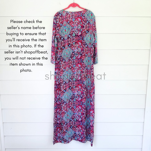 Seafolly Tapestry Long Line Casablanca Kaftan XL - Picture 9 of 15
